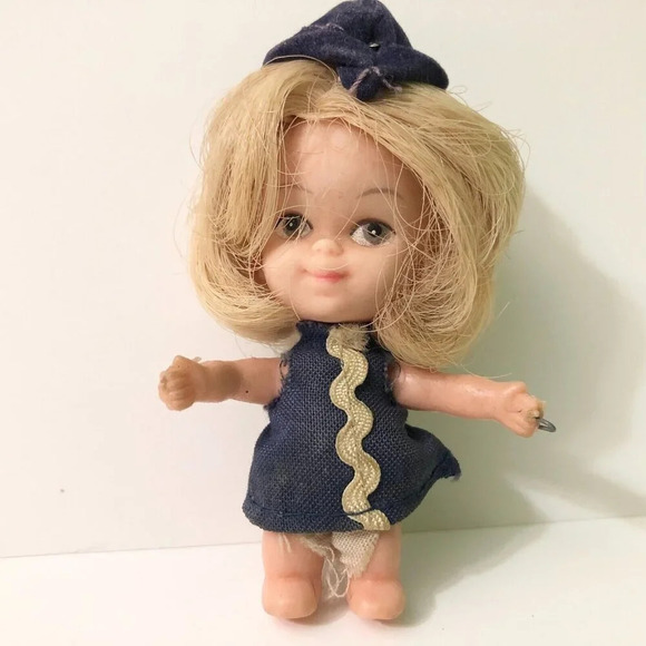 Vintage Liddle Kiddle  Clone Doll 3 Inch Tall - Picture 1 of 16
